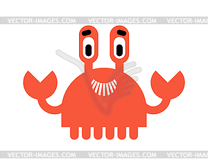 Cute crab . Cartoon crab sea animal - vector clip art