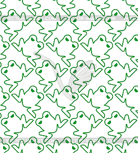 Frog symbol pattern seamless. Toad background. - vector clip art