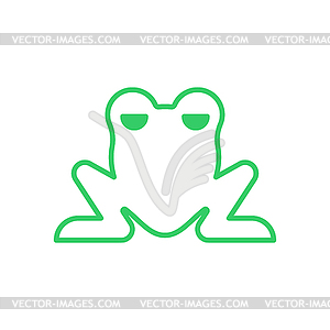 Символ лягушки. Знак символа жабы - векторизованное изображение клипарта