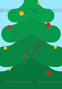 Christmas tree background Christmas greetings. - vector clipart