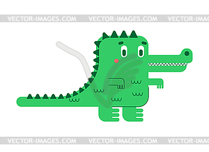 Cute Crocodile. Cartoon alligator  - vector image