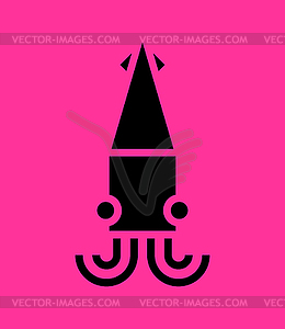 Squid  logo Concept version. Sign for movie - vector clipart