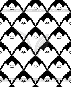 Ghost pattern seamless. background Halloween. spook - vector clip art