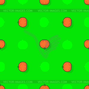 Pumpkin pixel art pattern seamless. pixelated - vector image