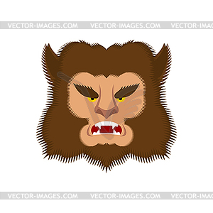 Werewolf face . Wolf man head. werwolf Monster. - vector clipart