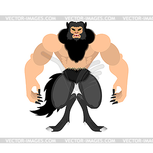 Оборотень. werwolf Monster. чудовище человек-волк я - векторное изображение клипарта