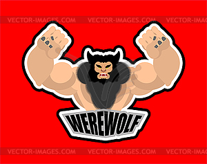 Werewolf sport logo. werwolf Sports team club - vector image