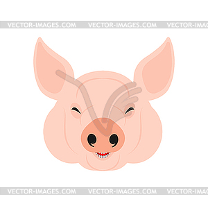 Pig head . for butcher shop - vector image