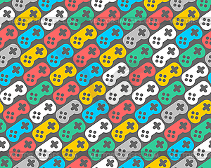 Joystick pattern seamless. gamepad background. Vide - vector clip art