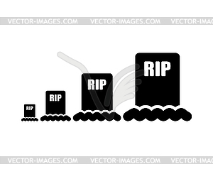 Graph of growth of mortality of population. - vector image