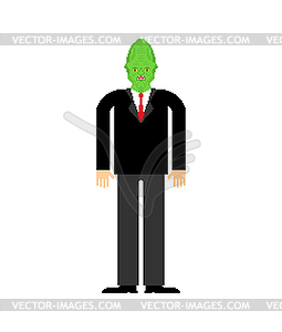 Reptilian in human for pixel art. 8 bit Alien land - vector clip art