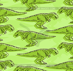 Tyrannosaurus pattern seamless. Dinosaur T-Rex - vector clipart