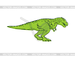 Tyrannosaurus Dinosaur T-Rex hand drawing - vector image