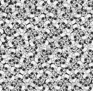 Skull pattern seamless. Hand drawing Skeleton head - vector image