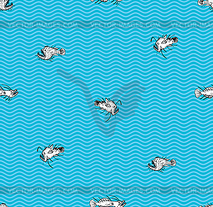 Angler Deep sea fish pattern seamless. Deep-sea fis - vector clip art