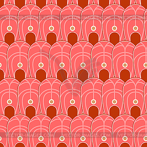 Fish slice pattern seamless. fish slice background - vector image