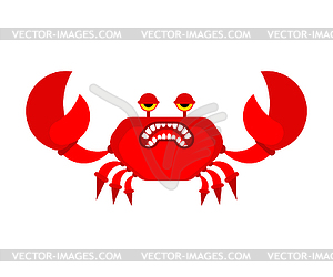 Crab cartoon . sea cancer red - vector clip art