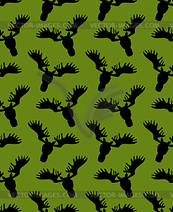 Elk pattern seamless. Deer background. texture - vector clip art