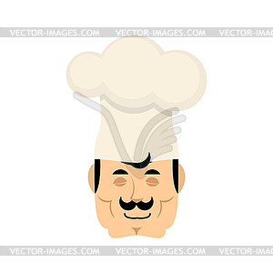 Chef sleeping emoji. Cook asleep emotions avatar. - vector image