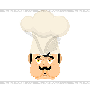 Chef Nausea emoji. Cook Sick emotions avatar. - vector clipart