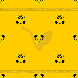 Little Panda pattern seamless. Chinese bear little - vector clip art