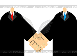 Businessmen handshake. Conclusion of contracts. - vector clipart