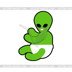 Alien baby . extraterrestrial child. Little - vector EPS clipart