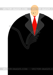 Big sad businessman . man in stress - vector image