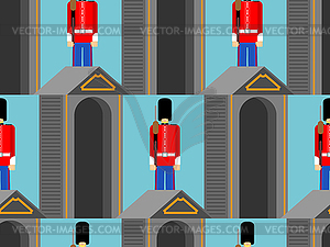 Beefeater British Royal Guardsman pattern - vector clipart