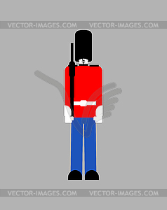 Bearskins British Royal Guardsman. sentry greenadie - vector clip art