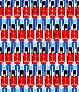 Beefeater British Royal Guardsman pixel art - vector clip art