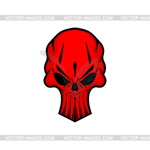 Знак Красного Черепа. страшный логотип в виде черепа - векторная графика