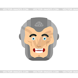 Cyborg robot face head  - vector image