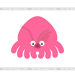 Octopus cute cartoon . Little poulpe. illustratio - vector clipart / vector image