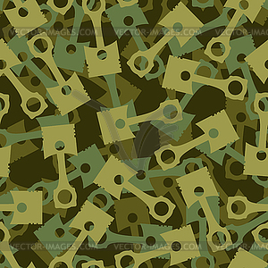Piston Military pattern seamless. Motorcycle club - vector clip art