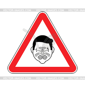 Attention tension. Red road sign danger. Caution - vector clipart