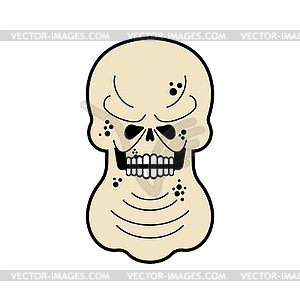 Fat skull. Thick skeleton head - vector clipart