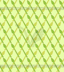 Asparagus bunch pattern seamless. grass edible - vector clip art