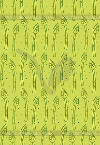 Asparagus bunch pattern seamless. grass edible - vector image