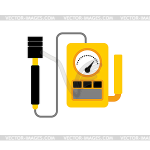 Dosimeter device for measuring radiation - vector image