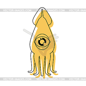 Squid cartoon icon. cephalopod marine animal. il - vector image