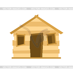 Wooden children`s hut Cartoon - vector clipart
