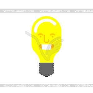 Light bulb head. concept of bright head, person - color vector clipart