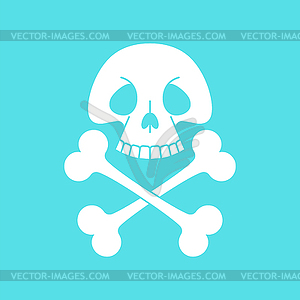 Skull cartoon. funny skeleton head - royalty-free vector clipart