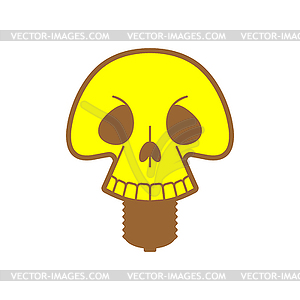 Skull light bulb dead idea - vector clipart