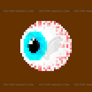 Eyeball Pixel art. 8 bit Round eye. pixelated - vector clipart / vector image