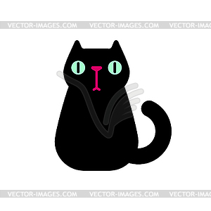 Black cat cartoon . Pet - royalty-free vector image