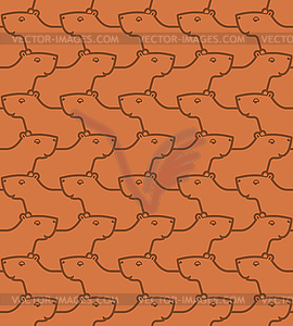 Бесшовный узор из капибары. Предыстория морской свинки. - векторное изображение EPS
