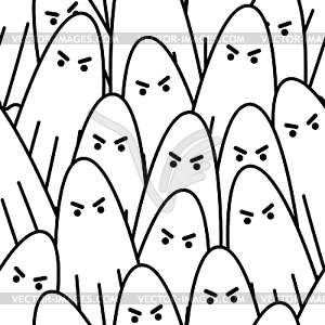 Ghost Pattern seamless. spook Background. - vector clipart