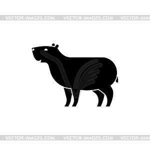 Capybara icon. guinea pig sign - vector clip art